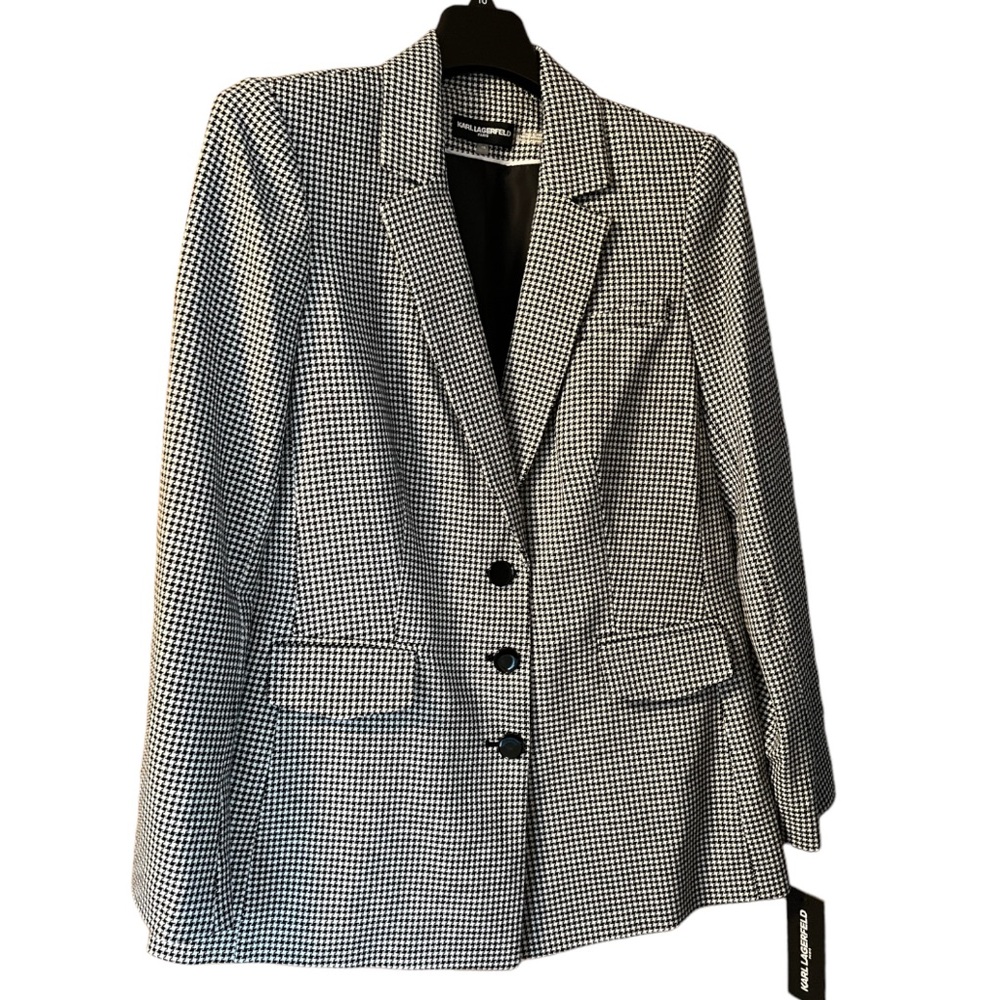 NWT KARL LAGERFELD PARIS
Women's Houndstooth Blazer SIZE 10
